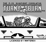 Turn and Burn (USA) Title Screen